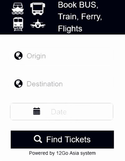 Réservez des Billets pour Bus, Train, Ferry, Vols