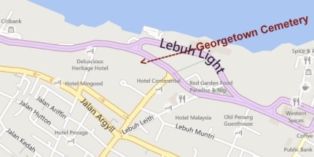 Map of Georgetown Cemetery