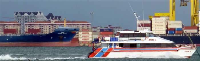 Ferry boat departing from Penang to Langkawi