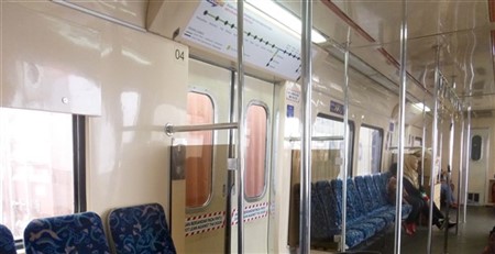 Inside a KTM Komuter train from Penang to Arau